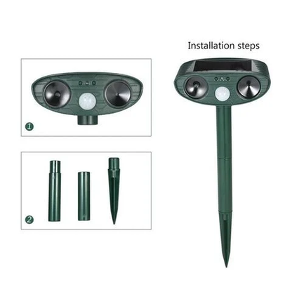 Solar Powered Ultrasonic Deer Repeller, Pack Of 4
