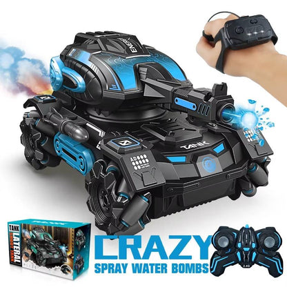 RC Stunt Tank Car with Water Spray and Watch Remote Control
