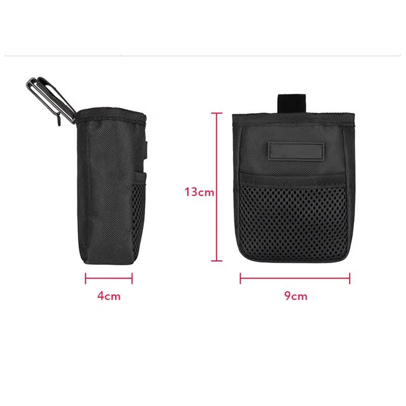 Dog Treat Pouch in 600D Oxford Cloth with a Belt Clip, Wide Opening and Mesh Pocket in Black or Camouflage