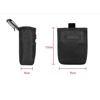 Dog Treat Pouch in 600D Oxford Cloth with a Belt Clip, Wide Opening and Mesh Pocket in Black or Camouflage