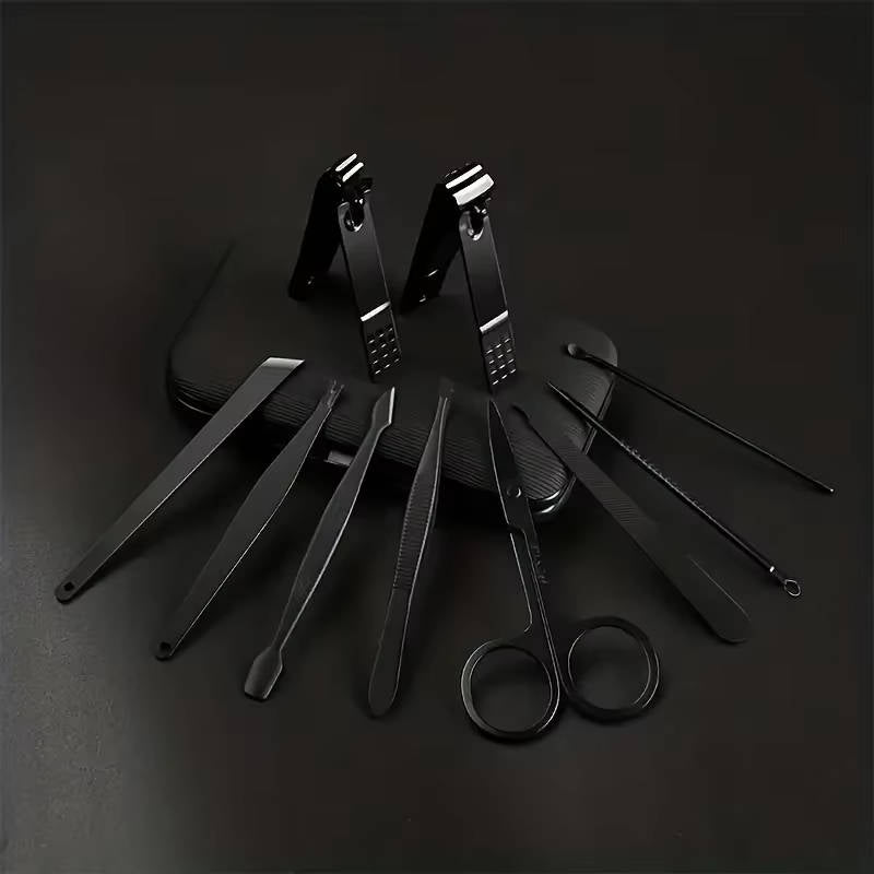 Complete 24 Piece Professional Nail Clipper Kit, Stainless Steel Manicure & Pedicure Tool Set with Travel Wallet