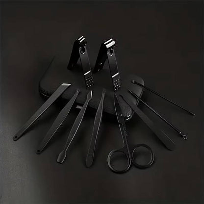 Complete 24 Piece Professional Nail Clipper Kit, Stainless Steel Manicure & Pedicure Tool Set with Travel Wallet