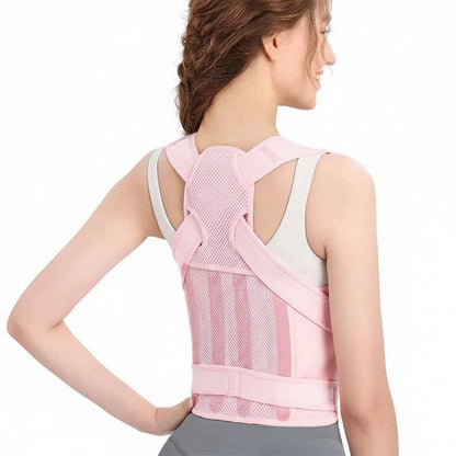 Adjustable Back Brace for Women and Men with Breathable Mesh Design