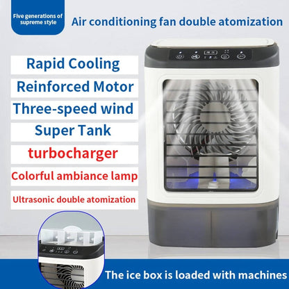 Portable AC Air Conditioner, Evaporative Cooler with Rapid Cooling and 3 Speed