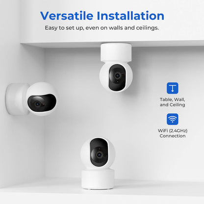 Pet Camera for Cats & Dogs, Indoor Security Camera with Wide Angle View