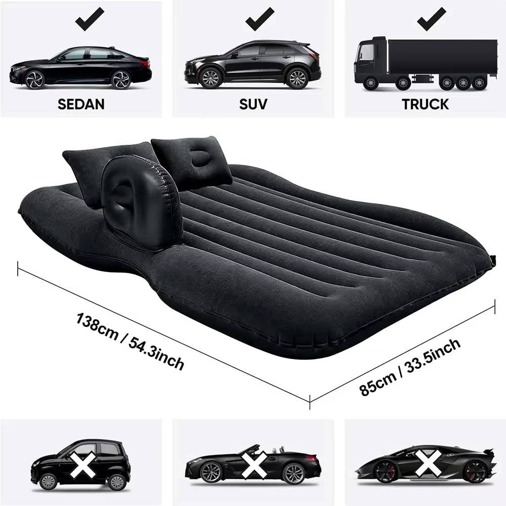 Portable Air Mattress for Car Backseat, Suitable for SUV Truck & RV