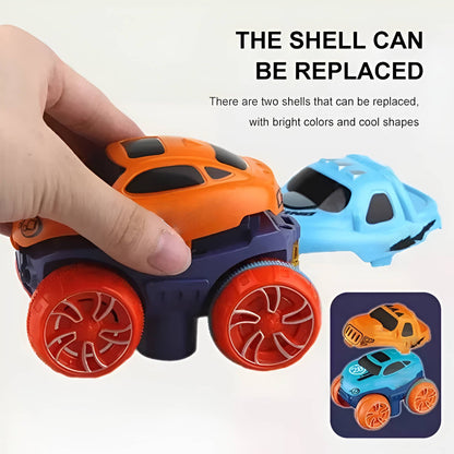 Flexible Glow Race Track Set with LED Lights and Swappable Car Bodies