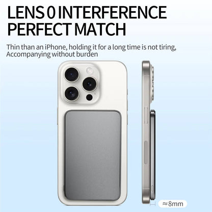 Magnetic Wireless Power Bank for Magsafe Iphone, Ultra Thin Portable Charger, Fast Charging, Aluminum, Iphone 16 15 14 13 12