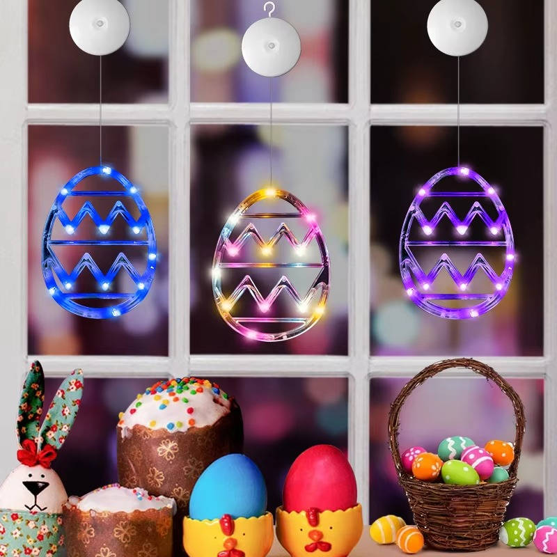LED Light Up Easter Eggs String Lights, Colorful Decorative Easter Egg Lights for Home Party Decor
