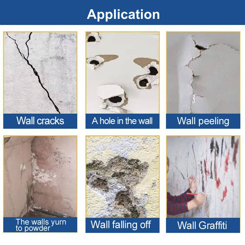 Drywall Patch Repair Cream Kit with Scraper and Nozzle for Wall Holes and Scratches