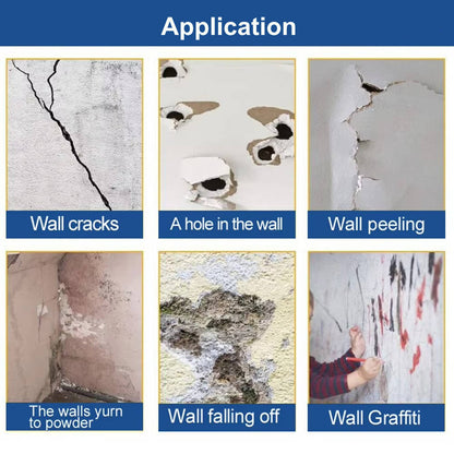 Drywall Patch Repair Cream Kit with Scraper and Nozzle for Wall Holes and Scratches