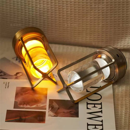 Crystal Lantern Table Lamp with 3 Level Touch Dimmer & Waterproof Design