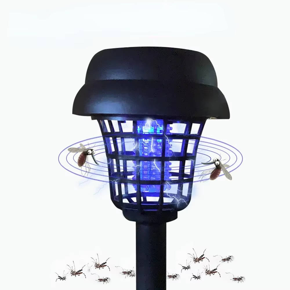 4 Pack Solar Bug Zapper & Mosquito Trap Lamp for Patios, Backyards & Outdoor Comfort, Gnats, Flies, Insects