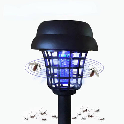 4 Pack Solar Bug Zapper & Mosquito Trap Lamp for Patios, Backyards & Outdoor Comfort, Gnats, Flies, Insects