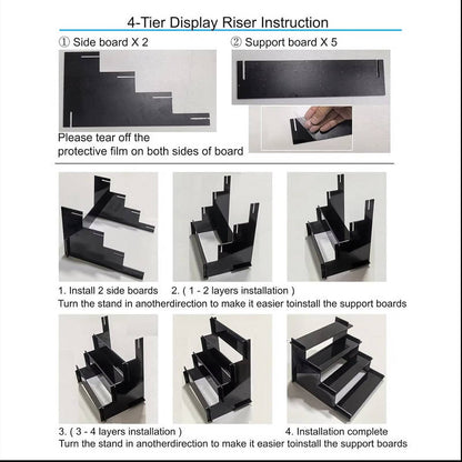 4 Tier Perfume Display Stand Organizer, Cologne Storage Shelf for Vanity, Bathroom, Countertop