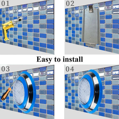 15W LED Stainless Steel Wall-Mounted Pool Light