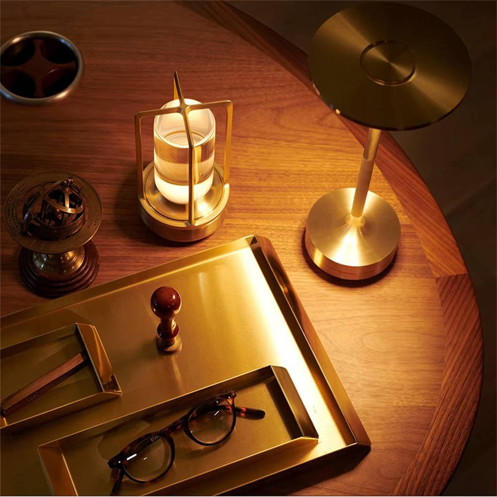 Crystal Lantern Table Lamp with 3 Level Touch Dimmer & Waterproof Design
