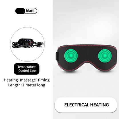 Heated Eye Mask for Dry Eyes & Dark Circles, 3 Heat Levels Hot Compress for Sleep and Massage