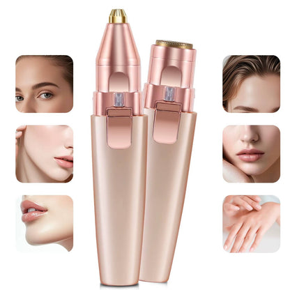 Womens Painless Facial Hair Remover & Eyebrow Shaver, Epilator for Face with Built in LED Light