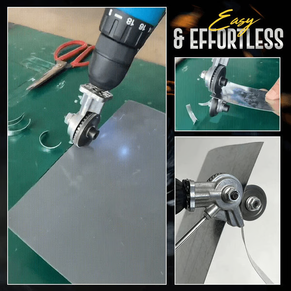 Drill Chuck Metal Sheet Cutter Attachment with Portable Design