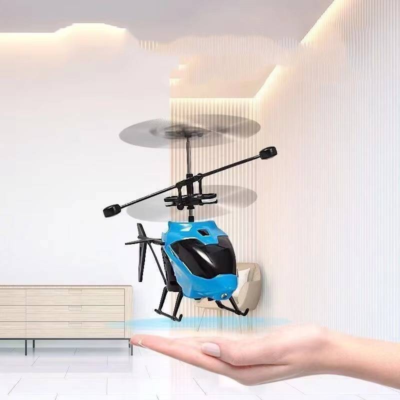 Beginner RC Helicopter with Hand Sensor Flight, Remote Control and Flexible Blades for Ages 6-12