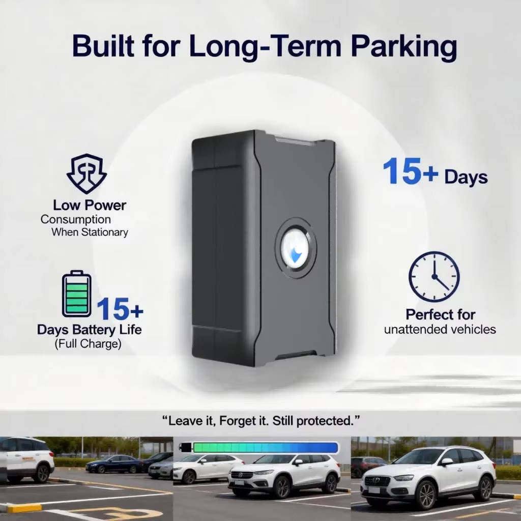 Hidden Wireless GPS Tracker, Global Real Time Car Locator with IoT SIM, Vibration Alarm & Geo Fence, Long Life Anti Theft Device