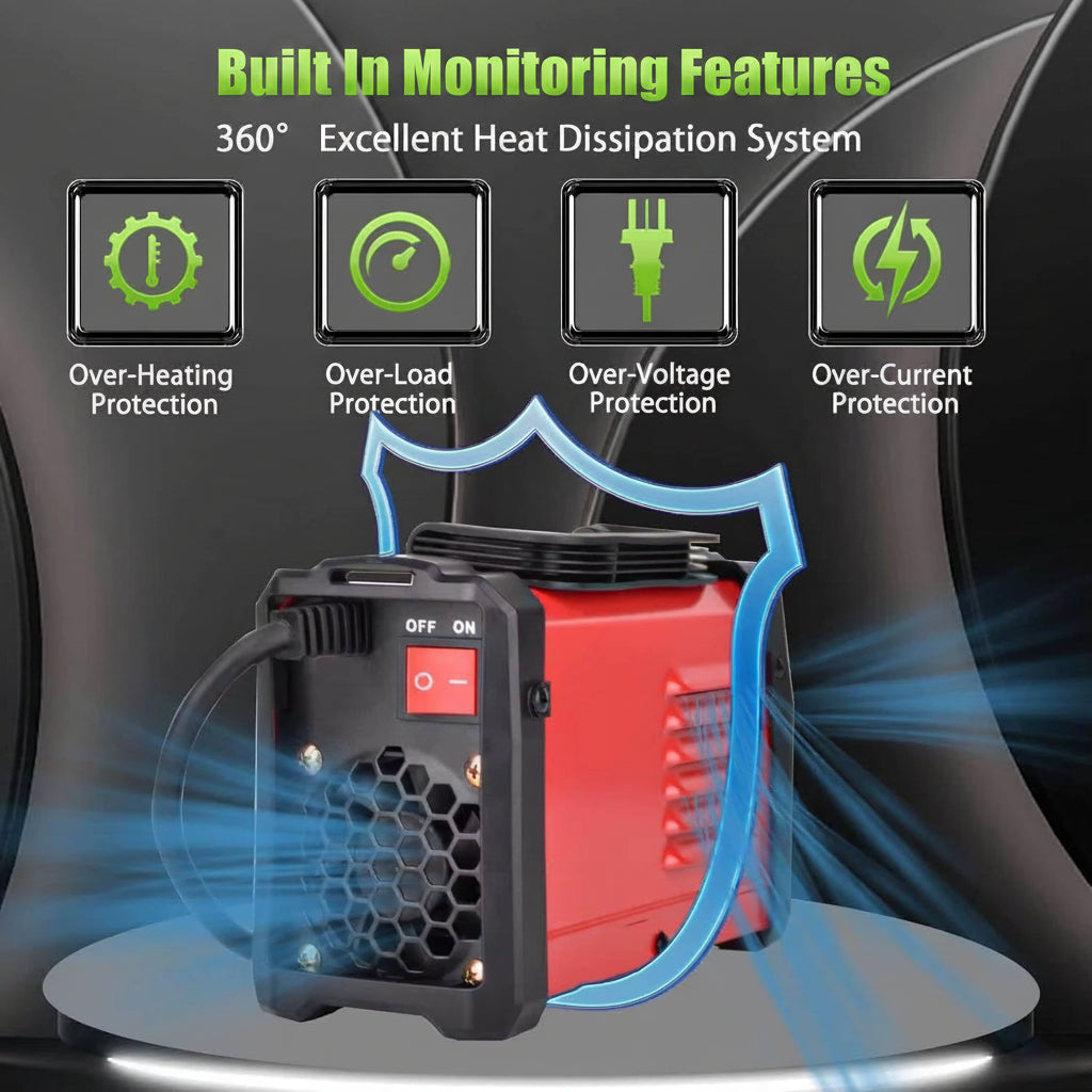 Mini Portable Stick Welder, 110/220V MMA Arc Welding Machine with LED Digital Display & Smart Voltage Conversion