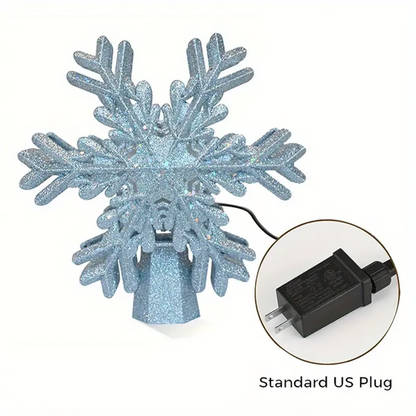 Christmas Tree Topper Lights With LED Snowflake Projector
