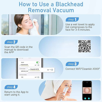 Blackhead Remover Vacuum with Camera, USB Interface Type Pore Vacuum, Black Head Extractions Tool