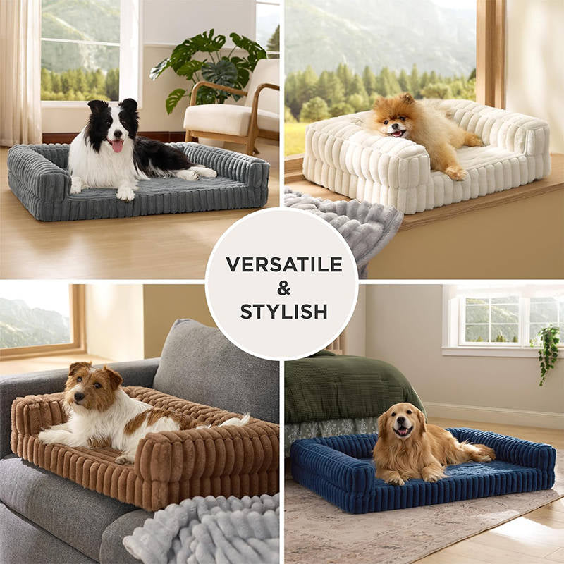Orthopedic Dog Bed for Large Dogs, Egg Crate Foam Cushion with Joint Support and Non Slip Bottom