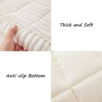 Non Slip Fuzzy Pet Couch Cover for 2-3 Cushion Sofa, Washable Soft Furniture Protector Slipcover