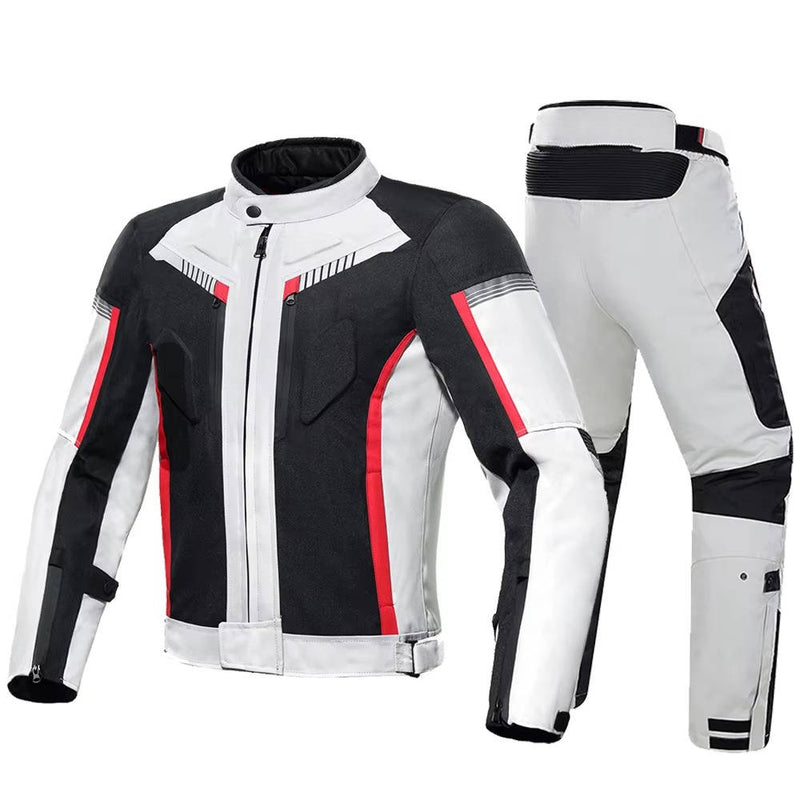 Motorcycle Jacket and Pants Protective Gear with Removable Armor and Thermal Liner