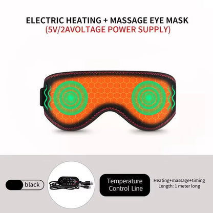 Heated Eye Mask for Dry Eyes & Dark Circles, 3 Heat Levels Hot Compress for Sleep and Massage