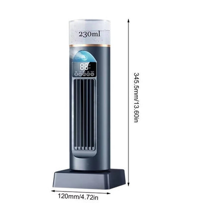 Portable AC Unit Air Conditioner for Home & Office, Bladeless Air Cooler Tower Fan with Water Tank & Smart Remote, 6 Speed