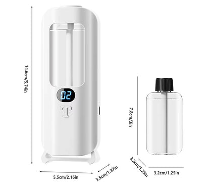 Air Humidifier and Aromatherapy Diffuser with Digital Display and Colored LED Lights