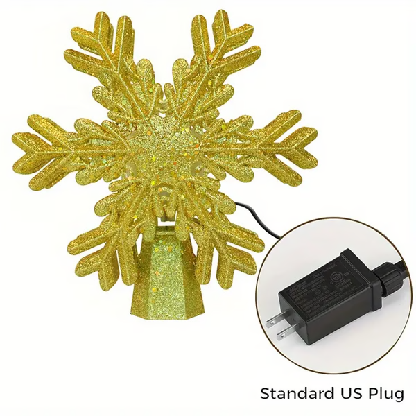 Christmas Tree Topper Lights With LED Snowflake Projector