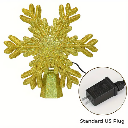 Christmas Tree Topper Lights With LED Snowflake Projector
