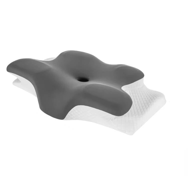 Cervical Memory Foam Neck Pillow, Ergonomic Cooling Support for Side & Back Sleepers with Adjustable Ice Silk Case