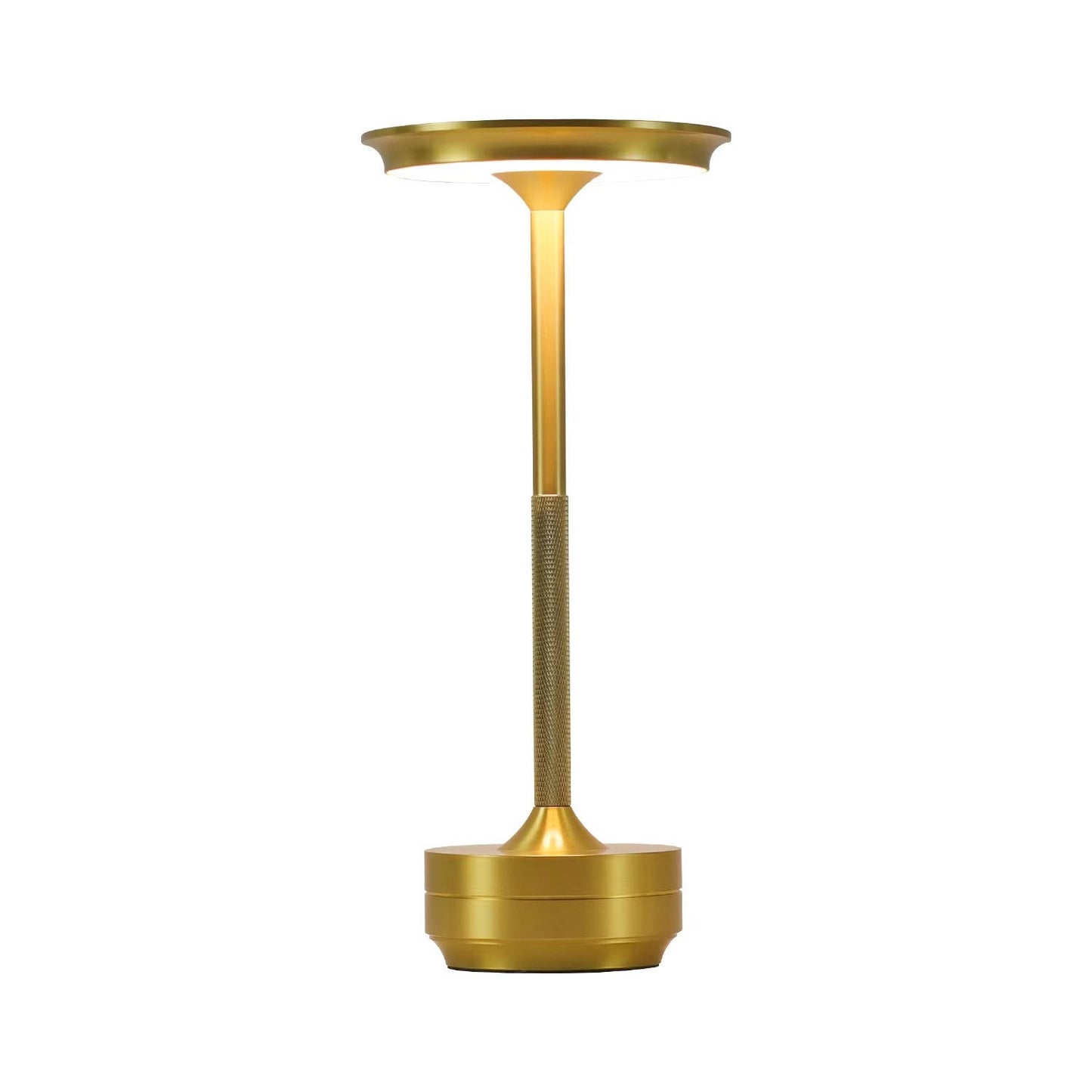Modern Cordless Touch LED Table Lamp, Wireless Electroplated Metal Bedside Night Light for Bedroom & Living Room