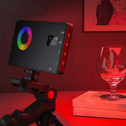 USB Rechargeable RGB Photography Light, Portable Camera Selfie Light for Live Streaming Vlogging with Color Changing Modes