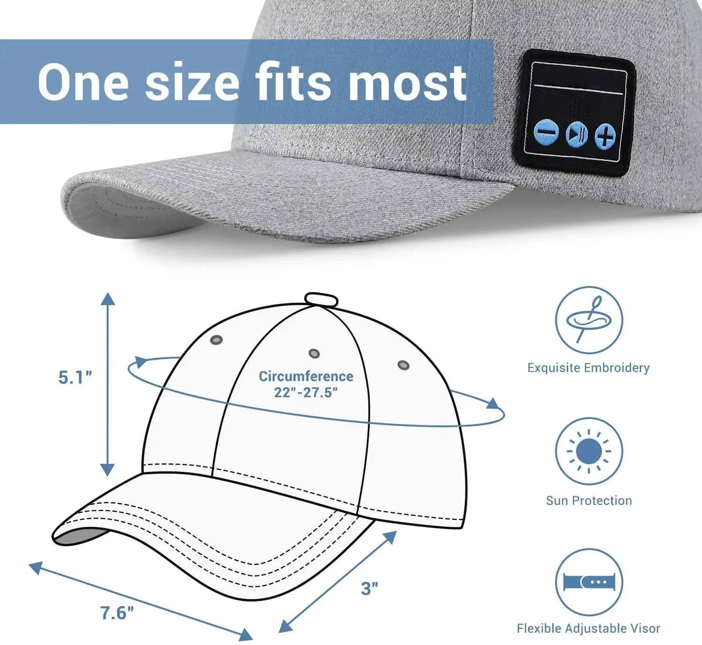 Wireless Bluetooth Baseball Cap with Speaker, Bluetooth Hat, for Music, Calling, Sport, Running Essentials