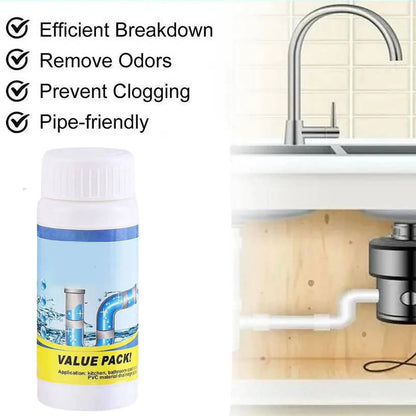 Drain Cleaner for Stubborn Clogs, Fast Acting Foam Formula for Kitchen and Bathroom Drains