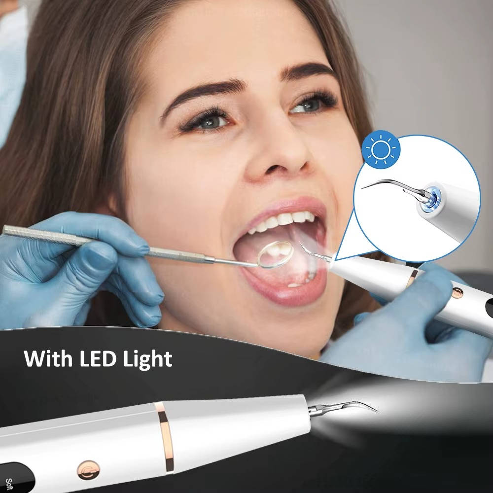 Electric Dental Teeth Calculus & Tartar Remover Kit, 5 Adjustable Modes with Led Light