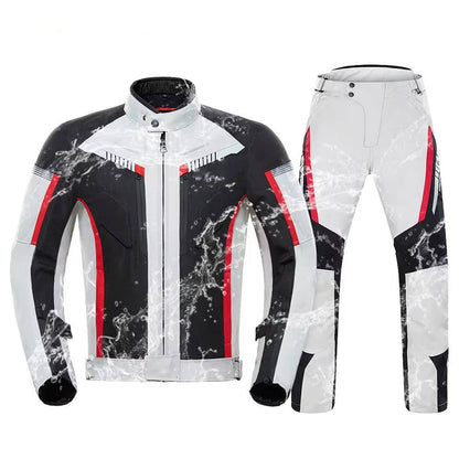 Motorcycle Jacket and Pants Protective Gear with Removable Armor and Thermal Liner