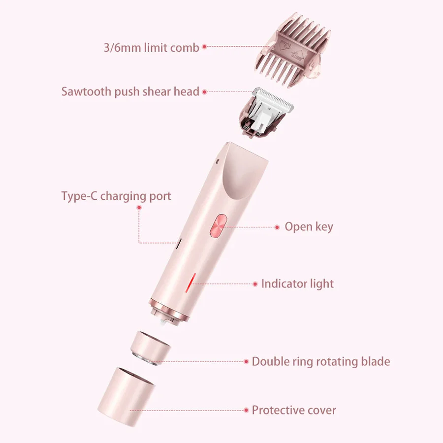 Gentle Electric Hair Trimmer for Women