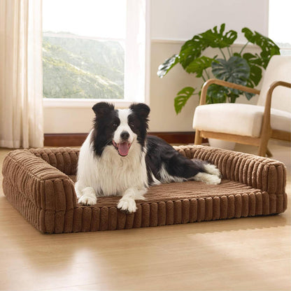 Orthopedic Dog Bed for Large Dogs, Egg Crate Foam Cushion with Joint Support and Non Slip Bottom