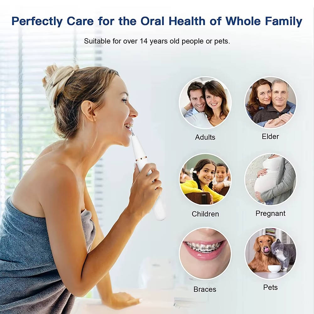 Electric Dental Teeth Calculus & Tartar Remover Kit, 5 Adjustable Modes with Led Light