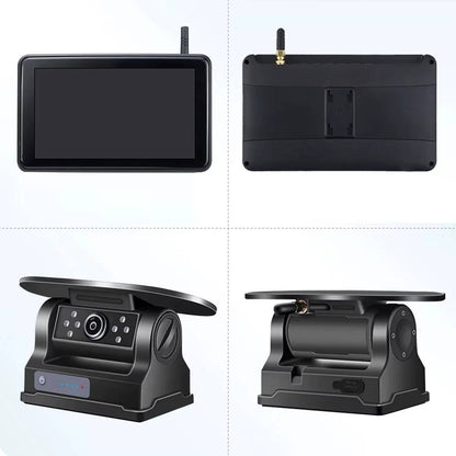 Wireless Solar Backup Camera Kit, HD 1080P 7'' Monitor for RV Truck Trailer Camper