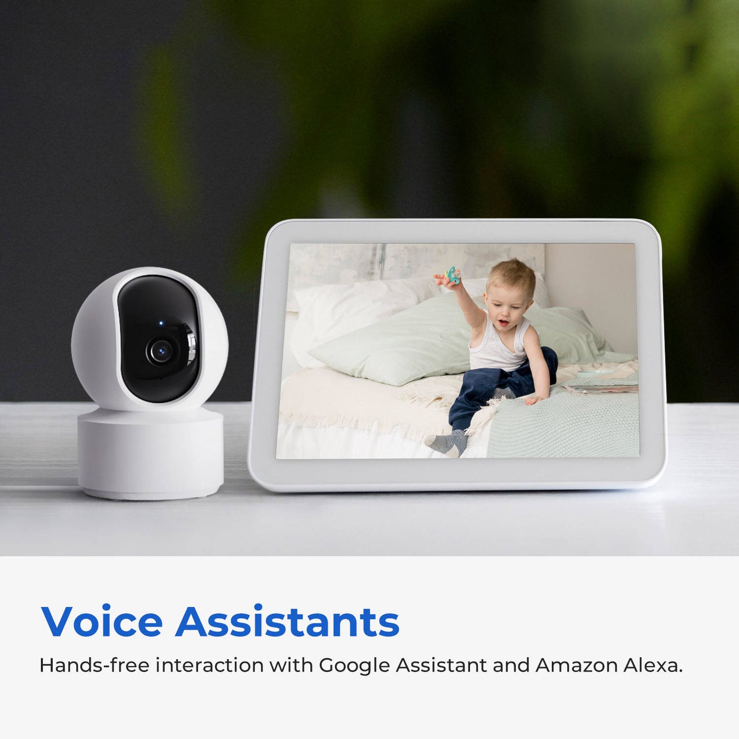 Pet Camera for Cats & Dogs, Indoor Security Camera with Wide Angle View