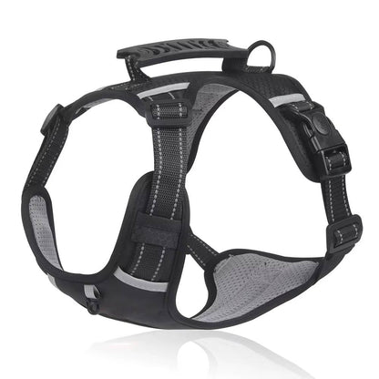 Adjustable Reflective No Pull Dog Harness, Breathable Mesh Saddle Harness for Small to Medium Dogs and Cats